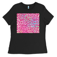 Black pink leopard glitter Ladies Tee - JahusDesignShop