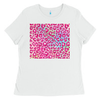 White pink leopard glitter Ladies Tee - JahusDesignShop