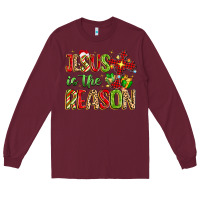 Burgundy jesus is the reason Long Sleeve Tee - MaliasSmallBusiness