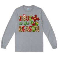 Heather Grey jesus is the reason Long Sleeve Tee - MaliasSmallBusiness
