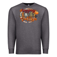 Charcoal Heather leaves and lattes Premium Sweatshirt - CowGirlArtShop