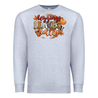 Heather Grey leaves and lattes Premium Sweatshirt - CowGirlArtShop