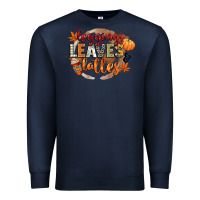 Navy leaves and lattes Premium Sweatshirt - CowGirlArtShop