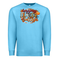 Ocean Blue leaves and lattes Premium Sweatshirt - CowGirlArtShop
