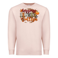 Pale Pink leaves and lattes Premium Sweatshirt - CowGirlArtShop