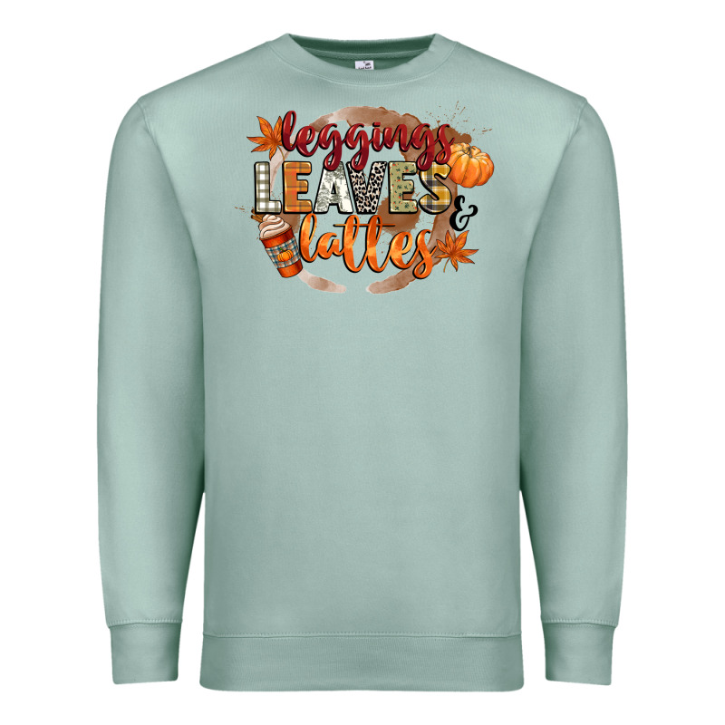 Leaves And Lattes Premium Sweatshirt by CowGirlArtShop | Teevron