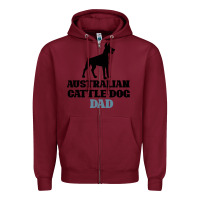 Burgundy Australian Cattle Dog Zipper Hoodie - Bettercallsaul