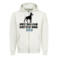 Oatmeal Heather Australian Cattle Dog Zipper Hoodie - Bettercallsaul