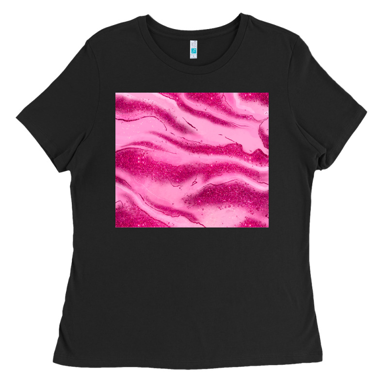 Pink Glitter Ladies Tee by JahusDesignShop | Teevron