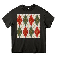 Asphalt christmas diamond plaid seamless pattern Heavy Core Tee - BundleAndBundleShop