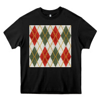 Black christmas diamond plaid seamless pattern Heavy Core Tee - BundleAndBundleShop