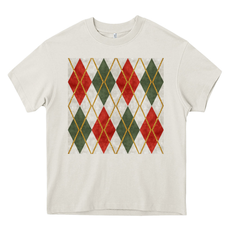 Christmas Diamond Plaid Seamless Pattern Heavy Core Tee by BundleAndBundleShop | Teevron