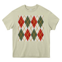 Mossy christmas diamond plaid seamless pattern Heavy Core Tee - BundleAndBundleShop
