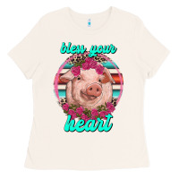 Bone bless your heart pig Ladies Tee - RanaPortraitStore