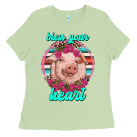 Matcha bless your heart pig Ladies Tee - RanaPortraitStore