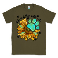 Army Green life is better with cats Classic Tee - NancyCooperArtShop