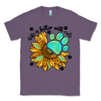 Lavender life is better with cats Classic Tee - NancyCooperArtShop