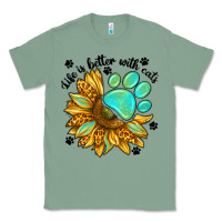 Sage life is better with cats Classic Tee - NancyCooperArtShop