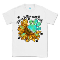White life is better with cats Classic Tee - NancyCooperArtShop