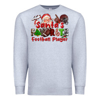 Heather Grey santas favorite  football player Premium Sweatshirt - CowGirlArtShop