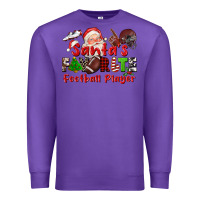 Purple santas favorite  football player Premium Sweatshirt - CowGirlArtShop