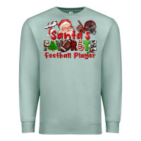 Seafoam santas favorite  football player Premium Sweatshirt - CowGirlArtShop
