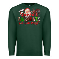 Sports Green santas favorite  football player Premium Sweatshirt - CowGirlArtShop