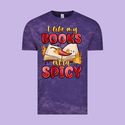 I Like My Books Extra Spicy Vintage Tee Designed By Maliassmallbusiness