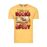 Vintage Mustard i like my books extra spicy Vintage Tee - MaliasSmallBusiness