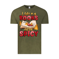 Vintage Olive i like my books extra spicy Vintage Tee - MaliasSmallBusiness