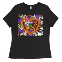 Black halloween heart Ladies Tee - AdoDesignShop