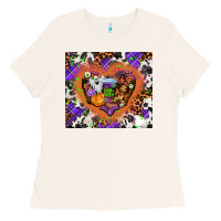 Bone halloween heart Ladies Tee - AdoDesignShop