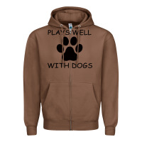 Chestnut Plays Well With Dogs Zipper Hoodie - Bettercallsaul