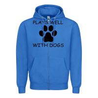 True Royal Plays Well With Dogs Zipper Hoodie - Bettercallsaul