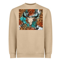 Mushroom Western with bull skull Heavyweight Sweatshirt - NancyCooperArtShop