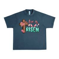 Midnight Navy he is risen Urban Heavy Tee - MaliasSmallBusiness