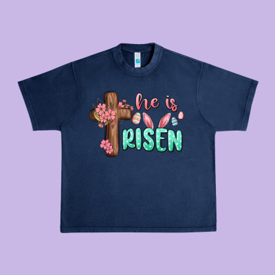 He Is Risen Urban Heavy Tee Designed By Maliassmallbusiness