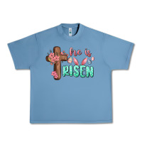 Pebble Blue he is risen Urban Heavy Tee - MaliasSmallBusiness