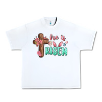 White he is risen Urban Heavy Tee - MaliasSmallBusiness
