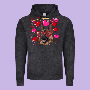 Valentine's German Shepherd Vintage Hoodie Designed By Ranaportraitstore