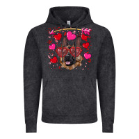 Vintage Black valentine's german shepherd Vintage Hoodie - RanaPortraitStore
