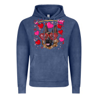 Vintage Denim valentine's german shepherd Vintage Hoodie - RanaPortraitStore