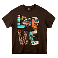 Chocolate Brown love camp Heavy Core Tee - JahusDesignShop