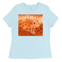 Baby Blue orange glitter tumbler Ladies Tee - JahusDesignShop