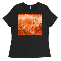 Black orange glitter tumbler Ladies Tee - JahusDesignShop