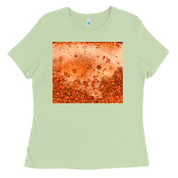Matcha orange glitter tumbler Ladies Tee - JahusDesignShop