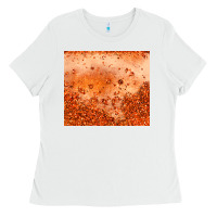 White orange glitter tumbler Ladies Tee - JahusDesignShop