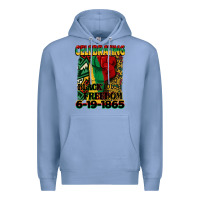 Colony Blue celebrating black freedom 6 19 1865 juneteenth Premium Hoodie - CowGirlArtShop