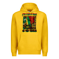 Lemon celebrating black freedom 6 19 1865 juneteenth Premium Hoodie - CowGirlArtShop