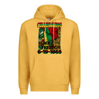 Mustard celebrating black freedom 6 19 1865 juneteenth Premium Hoodie - CowGirlArtShop